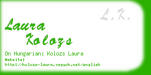 laura kolozs business card